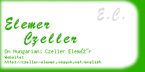 elemer czeller business card